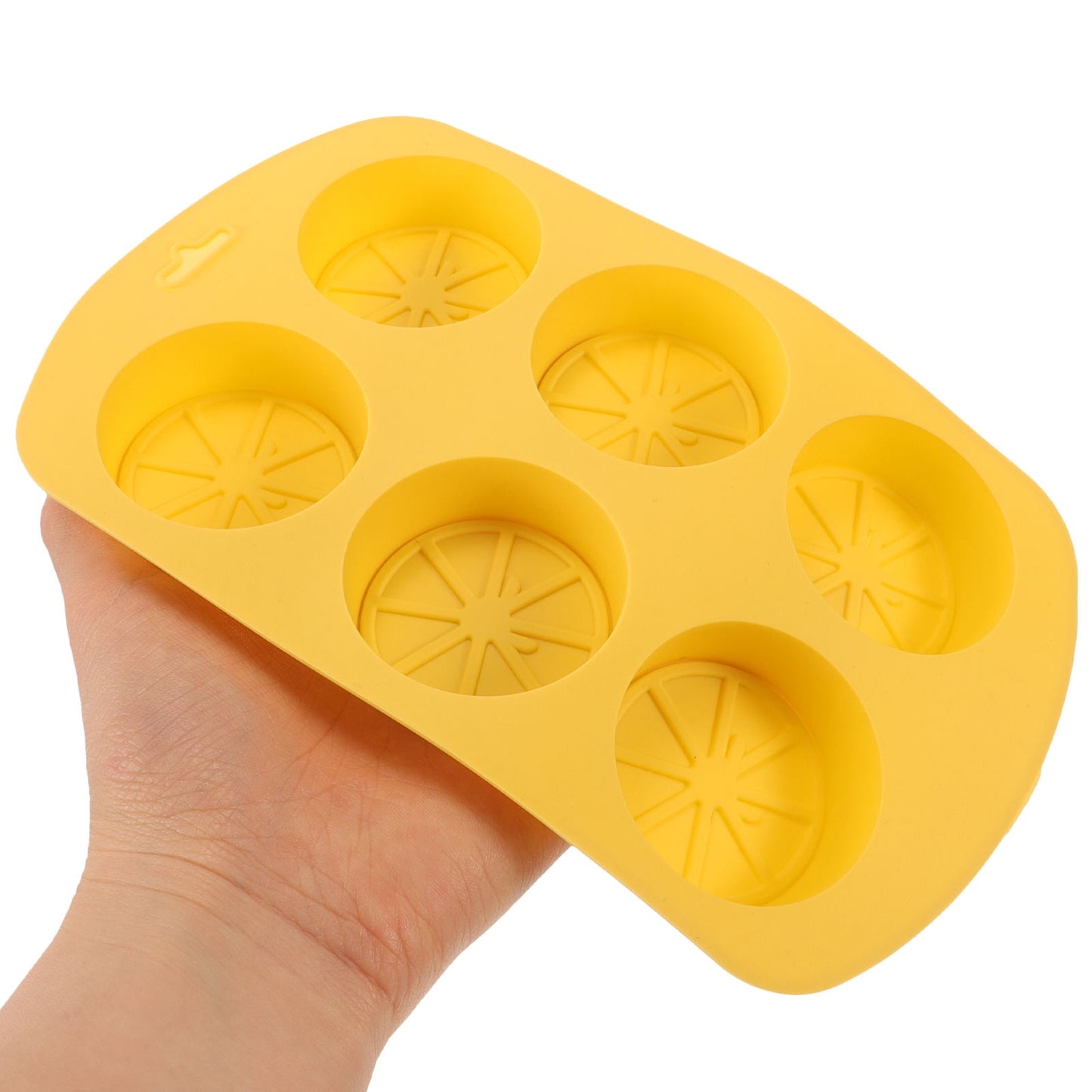 HOOWIFFY Silicone Baking Mold Lemon Slice Shaped for Soap Making Yellow 3Pcs V1189-WXFWAL-20260326-02271