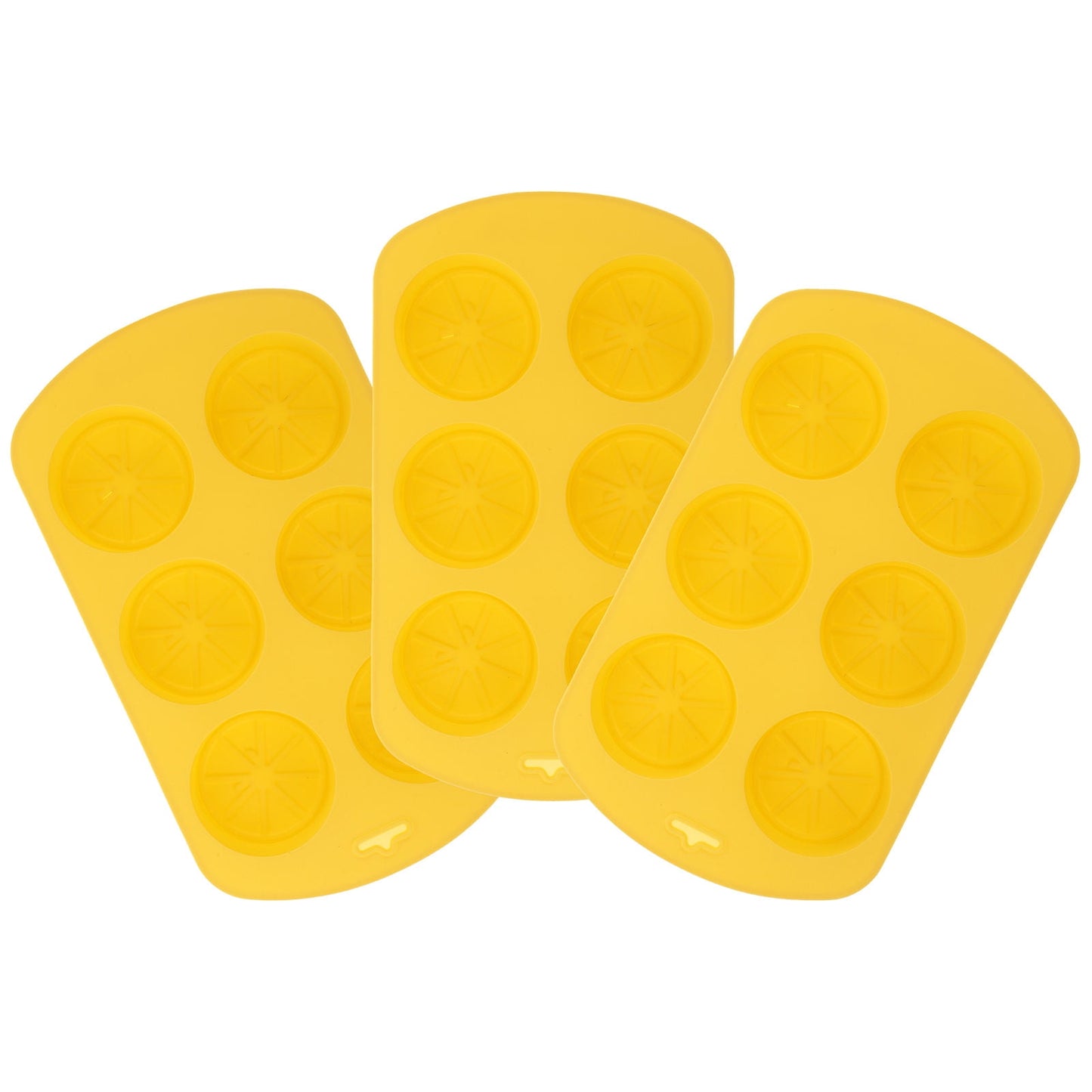 HOOWIFFY Silicone Baking Mold Lemon Slice Shaped for Soap Making Yellow 3Pcs V1189-WXFWAL-20260326-02271