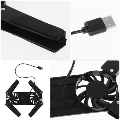 WHAMVOX Laptop Cooling Pad with Fan, Notebook Cooler Radiator Ventilation, Black, Efficient Heat Dissipation V1189-WXFWAL-20260326-02275