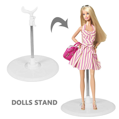 WHAMVOX Adjustable Metal Doll Display Stand Holder for Desktop, Organizer for Collectible Dolls and Figures V1189-WXFWAL-20260326-02277