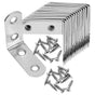 WHAMVOX 16 Sets Angle Brackets for Shelves 90 Degree Corner Brace Braces Silver V1189-WXFWAL-20260326-02282