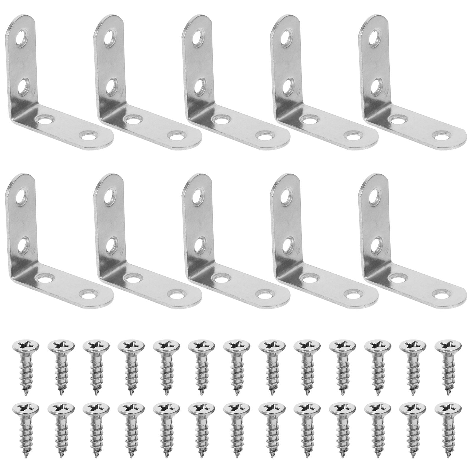 WHAMVOX 16 Sets Angle Brackets for Shelves 90 Degree Corner Brace Braces Silver V1189-WXFWAL-20260326-02282