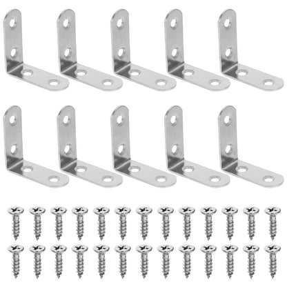 WHAMVOX 16 Sets Angle Brackets for Shelves 90 Degree Corner Brace Braces Silver V1189-WXFWAL-20260326-02282