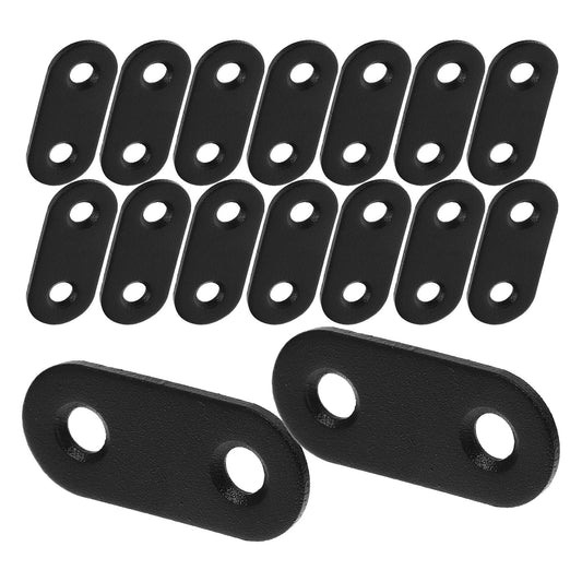 WHAMVOX 16 Sets Flat Corner Braces Straight Mending Plates Metal Fixing Corner Brace with Screws V1189-WXFWAL-20260326-02289
