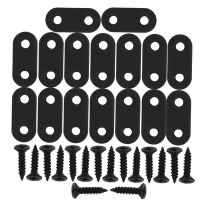 WHAMVOX 16 Sets Flat Corner Braces Straight Mending Plates Metal Fixing Corner Brace with Screws V1189-WXFWAL-20260326-02289