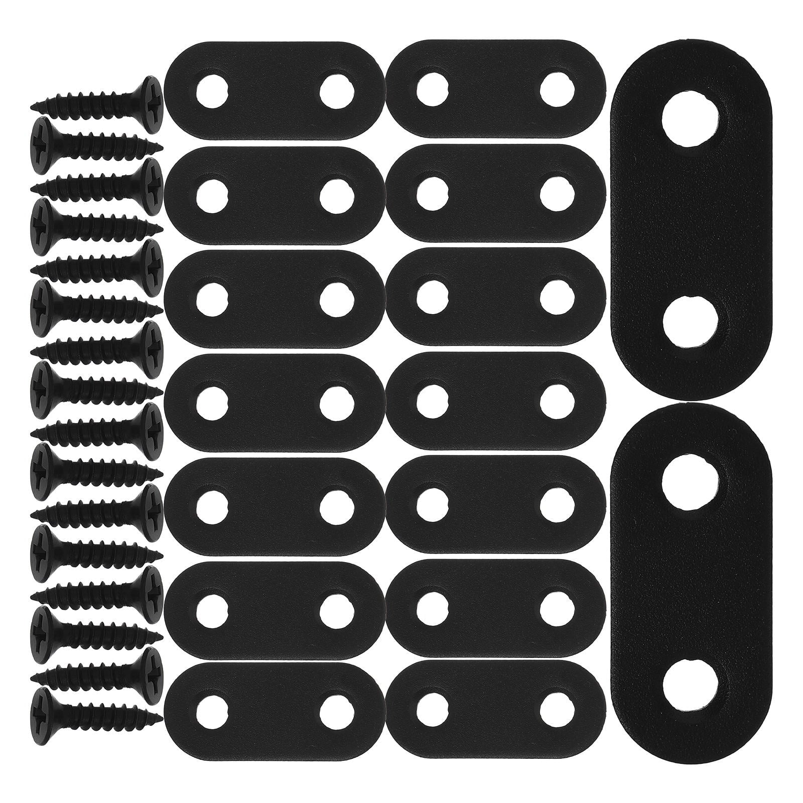 WHAMVOX 16 Sets Flat Corner Braces Straight Mending Plates Metal Fixing Corner Brace with Screws V1189-WXFWAL-20260326-02289