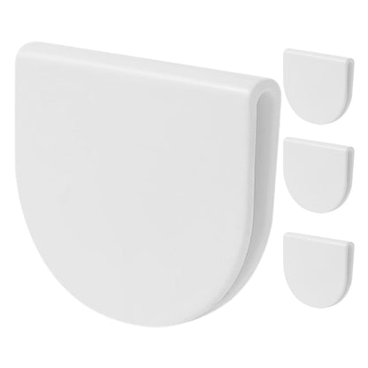 WHAMVOX 4 Pcs Adhesive Shower Curtain Clip Bathroom for Wall Clips White V1189-WXFWAL-20260326-02291