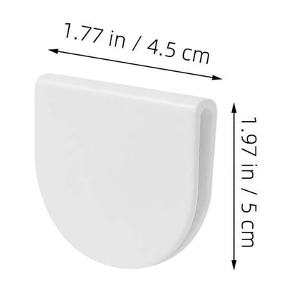 WHAMVOX 4 Pcs Adhesive Shower Curtain Clip Bathroom for Wall Clips White V1189-WXFWAL-20260326-02291