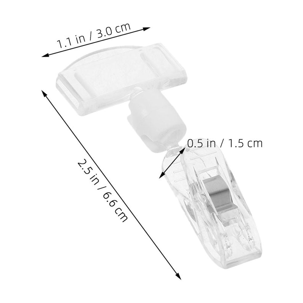 WHAMVOX 16 Pcs Name Tag Clips for Badges Holder with Display Transparent V1189-WXFWAL-20260326-02292