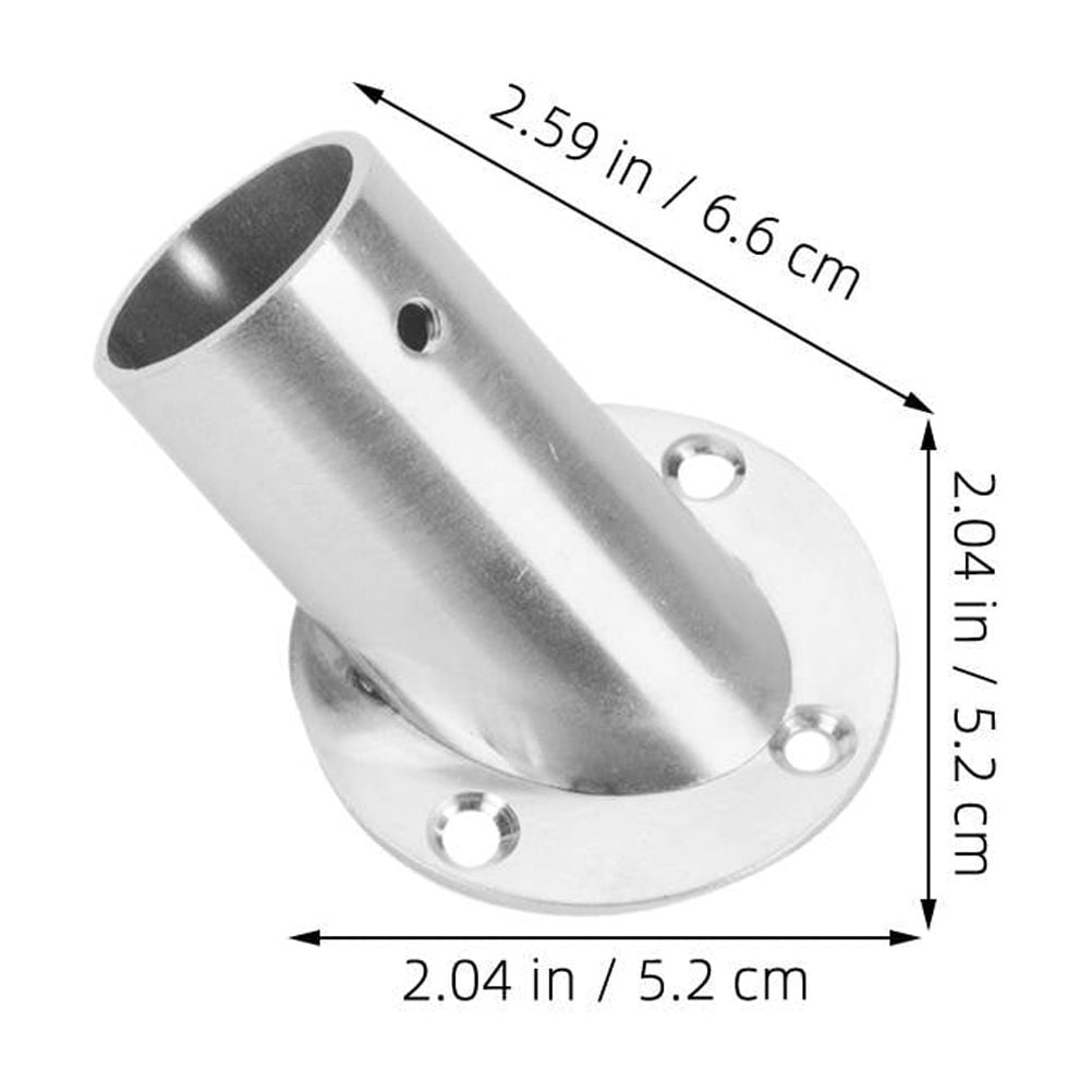 WHAMVOX 4 Pcs Closet Rod Brackets Angled Clothes Rail 6.60X5.20X5.20CM Silver V1189-WXFWAL-20260326-02297