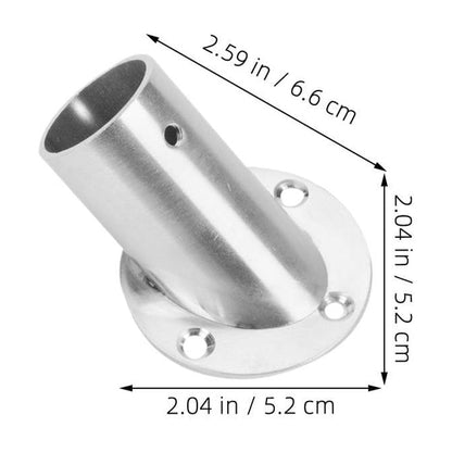 WHAMVOX 4 Pcs Closet Rod Brackets Angled Clothes Rail 6.60X5.20X5.20CM Silver V1189-WXFWAL-20260326-02297