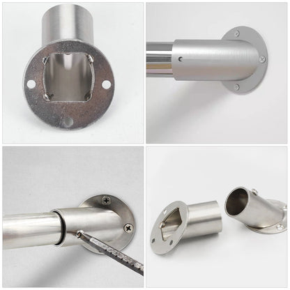 WHAMVOX 4 Pcs Closet Rod Brackets Angled Clothes Rail 6.60X5.20X5.20CM Silver V1189-WXFWAL-20260326-02297