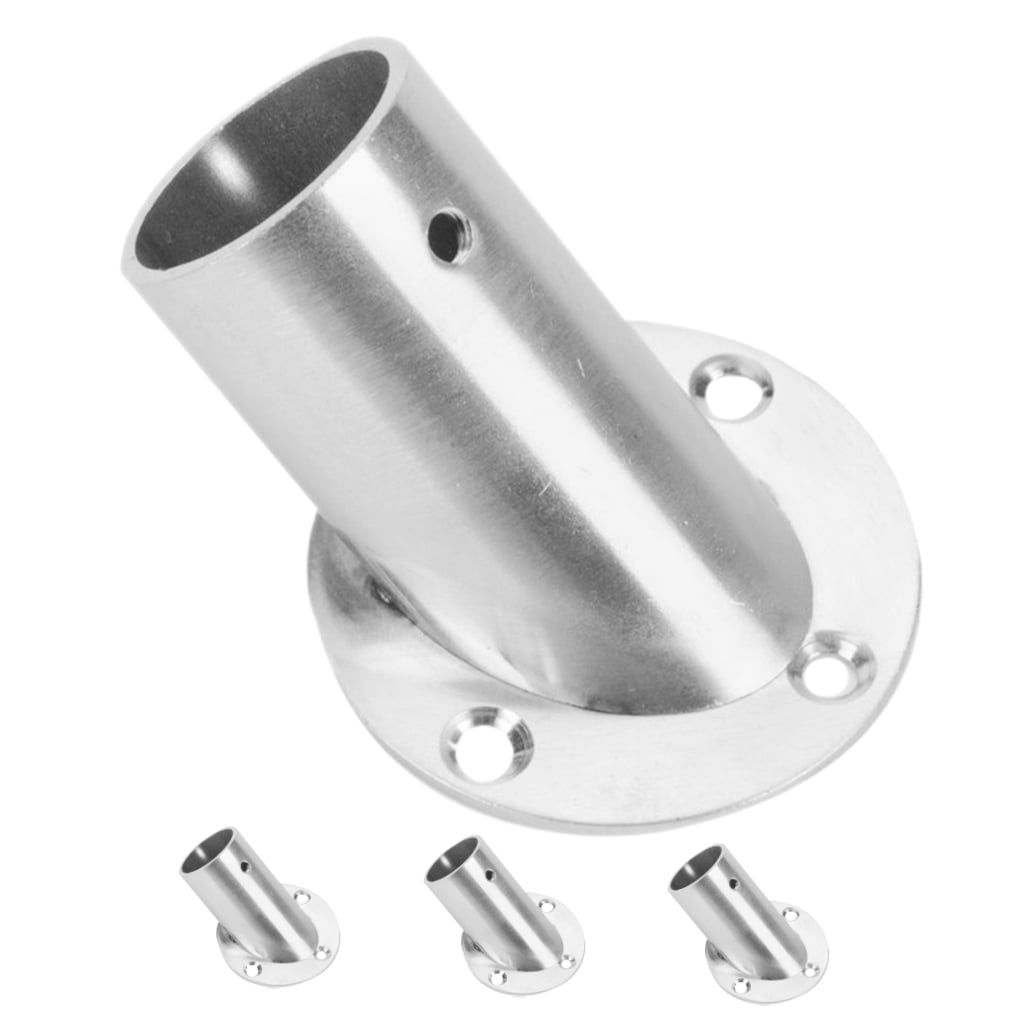 WHAMVOX 4 Pcs Closet Rod Brackets Angled Clothes Rail 6.60X5.20X5.20CM Silver V1189-WXFWAL-20260326-02297