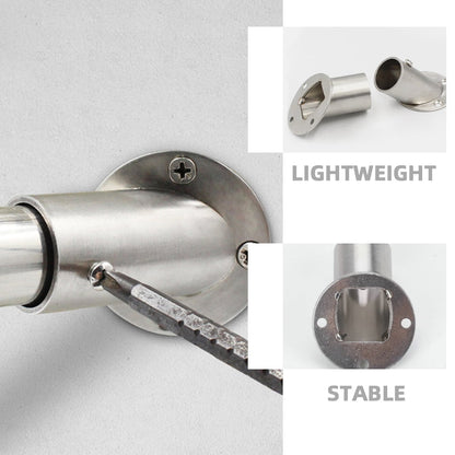 WHAMVOX 4 Pcs Closet Rod Brackets Angled Clothes Rail 6.60X5.20X5.20CM Silver V1189-WXFWAL-20260326-02297