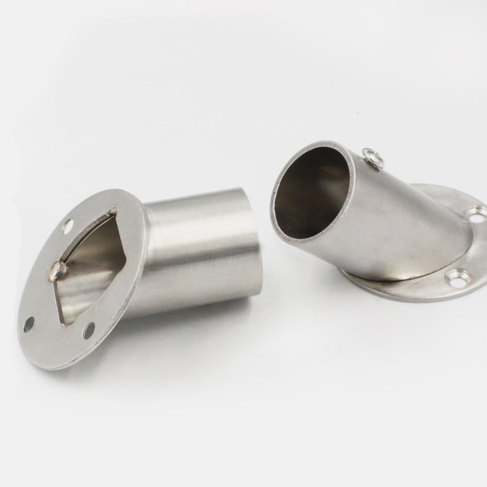 WHAMVOX 4 Pcs Closet Rod Brackets Angled Clothes Rail 6.60X5.20X5.20CM Silver V1189-WXFWAL-20260326-02297