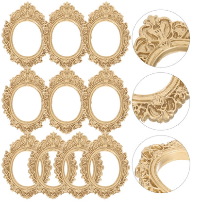 WHAMVOX 10 Pcs Golden Photo Frame Mini Vintage Picture Frames Antique V1189-WXFWAL-20260326-02298