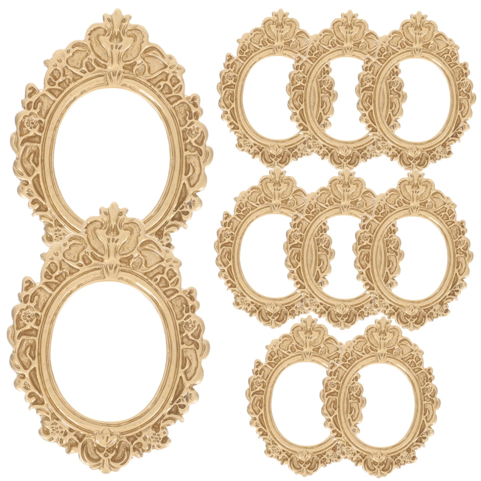 WHAMVOX 10 Pcs Golden Photo Frame Mini Vintage Picture Frames Antique V1189-WXFWAL-20260326-02298