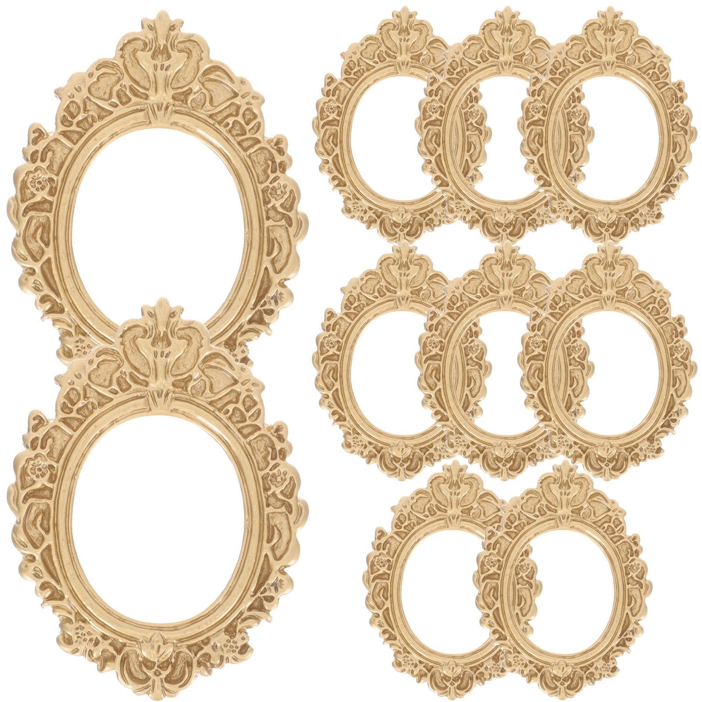 WHAMVOX 10 Pcs Golden Photo Frame Mini Vintage Picture Frames Antique V1189-WXFWAL-20260326-02298