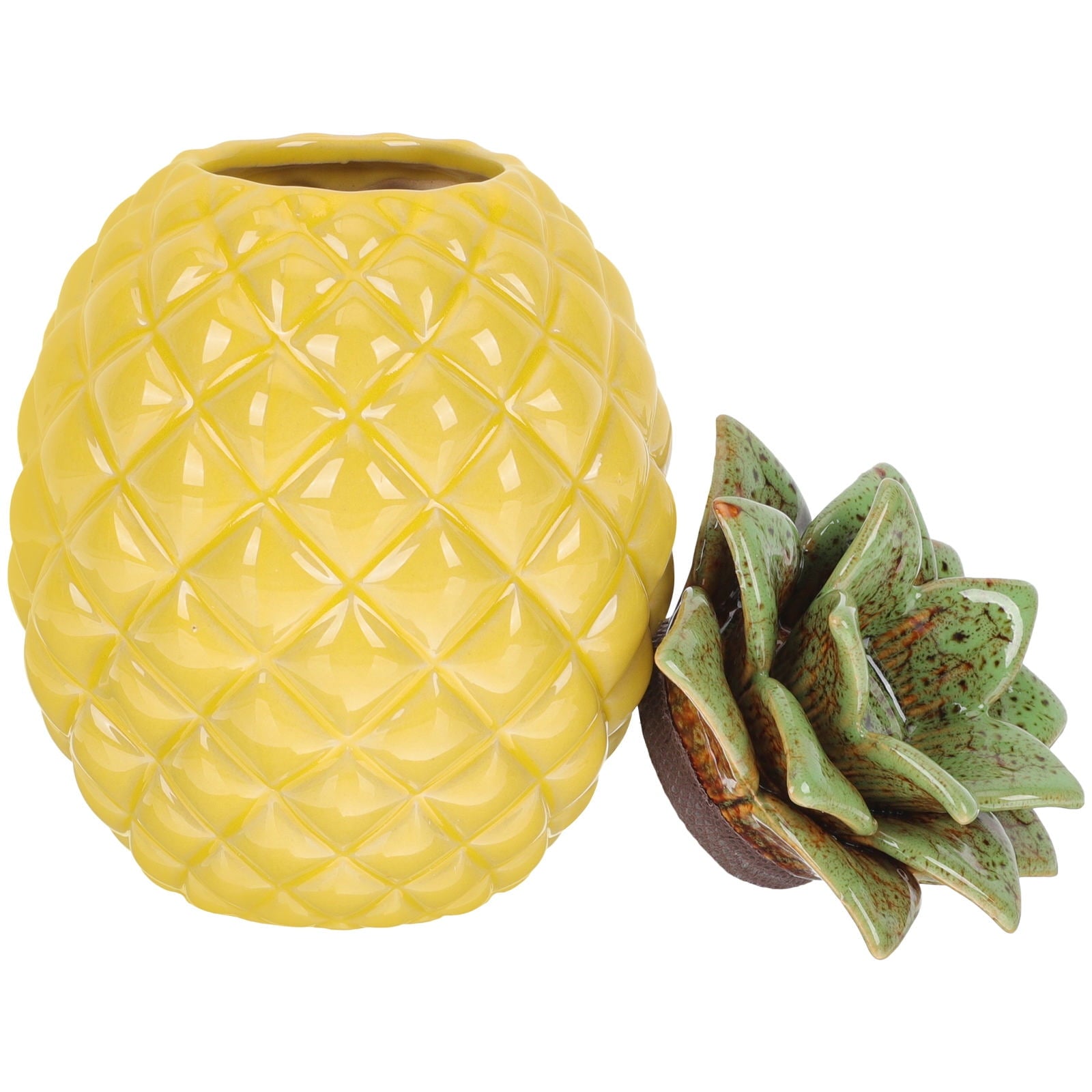 WHAMVOX Yellow Pineapple Tea Cookie Jar Storage Container for Fruit and Travel Kitchen Use V1189-WXFWAL-20260326-02309