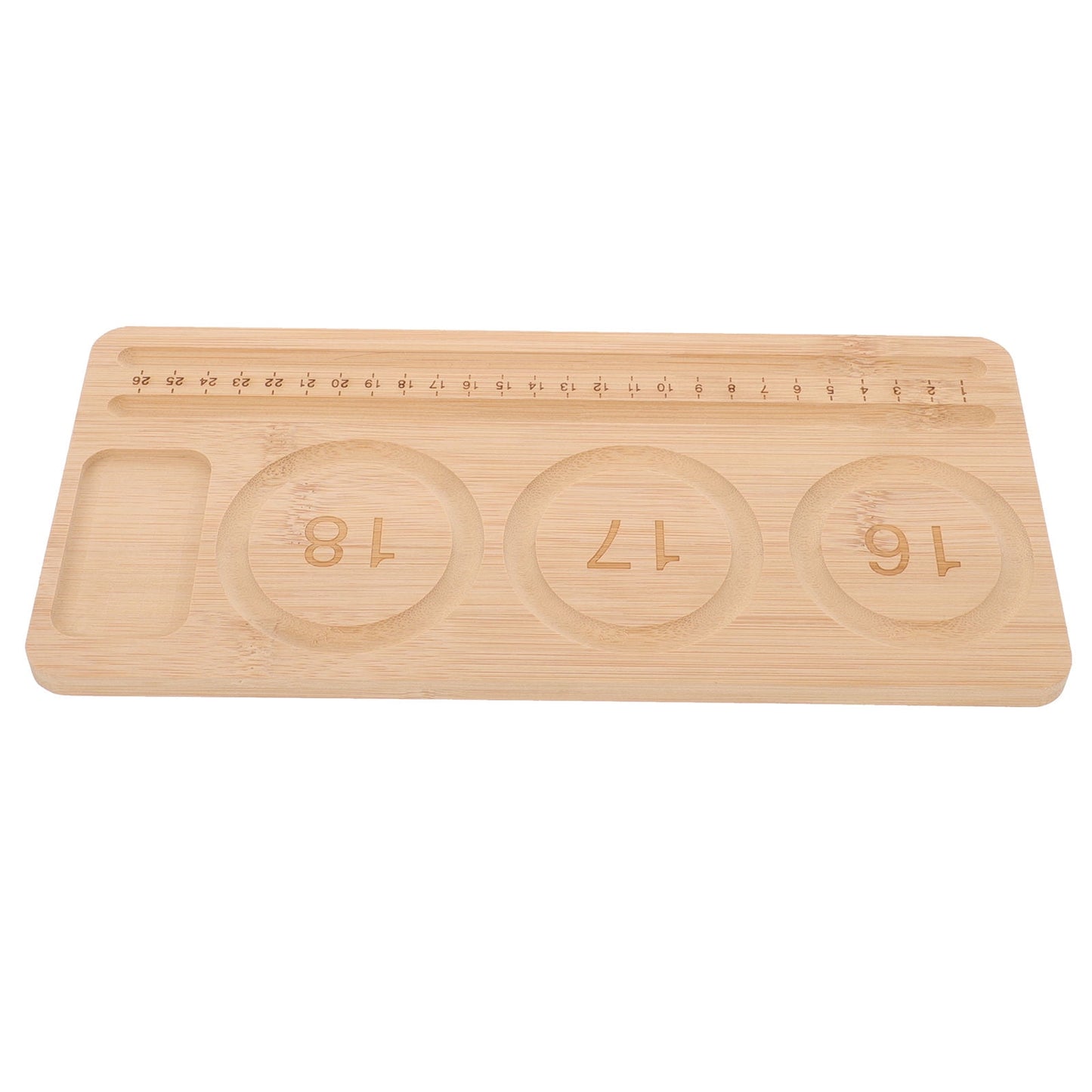WHAMVOX Wooden Sorting Tray Bracelet Helper to Put on Beading Board Child Travel Brown V1189-WXFWAL-20260326-02311