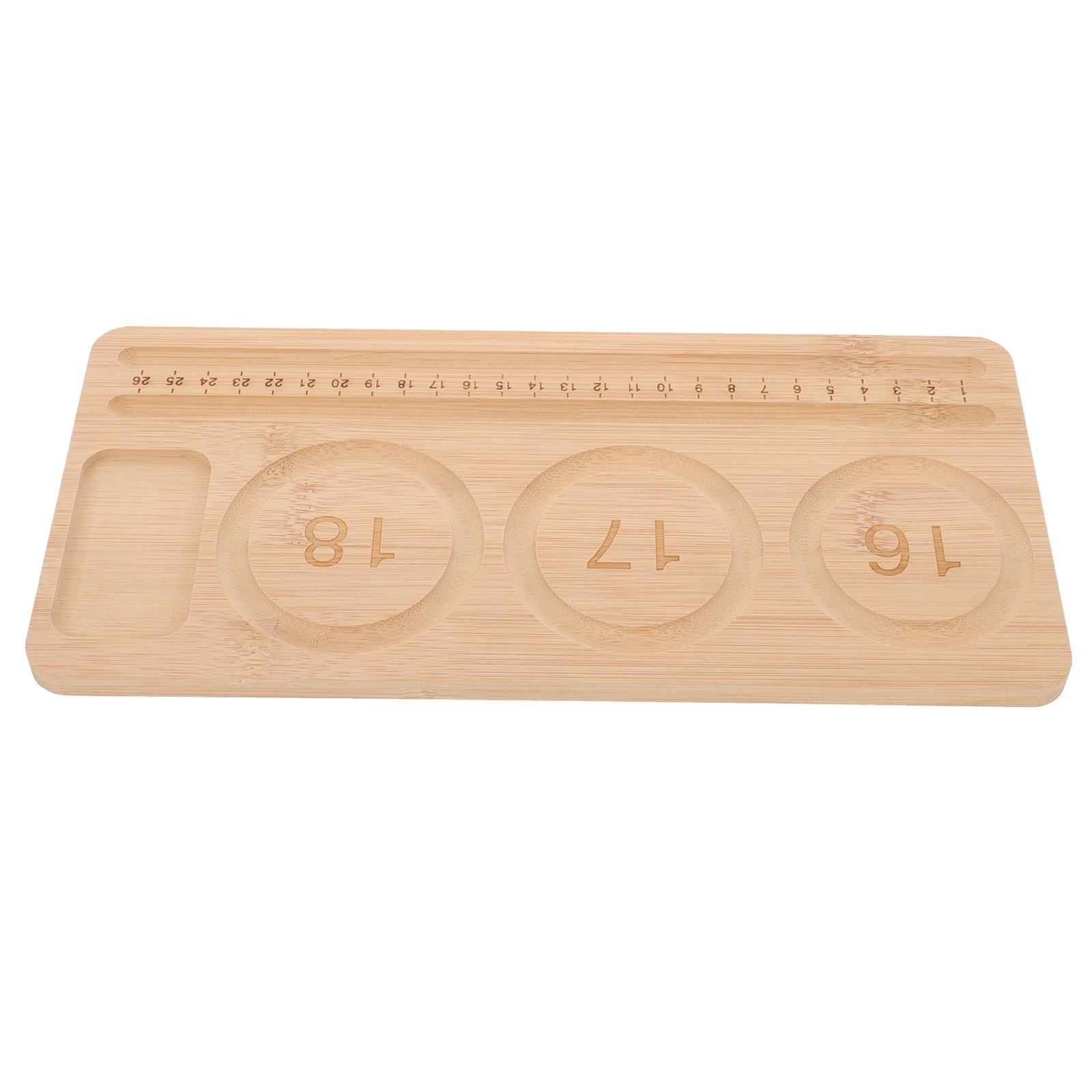 WHAMVOX Wooden Sorting Tray Bracelet Helper to Put on Beading Board Child Travel Brown V1189-WXFWAL-20260326-02311