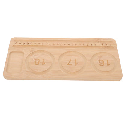 WHAMVOX Wooden Sorting Tray Bracelet Helper to Put on Beading Board Child Travel Brown V1189-WXFWAL-20260326-02311