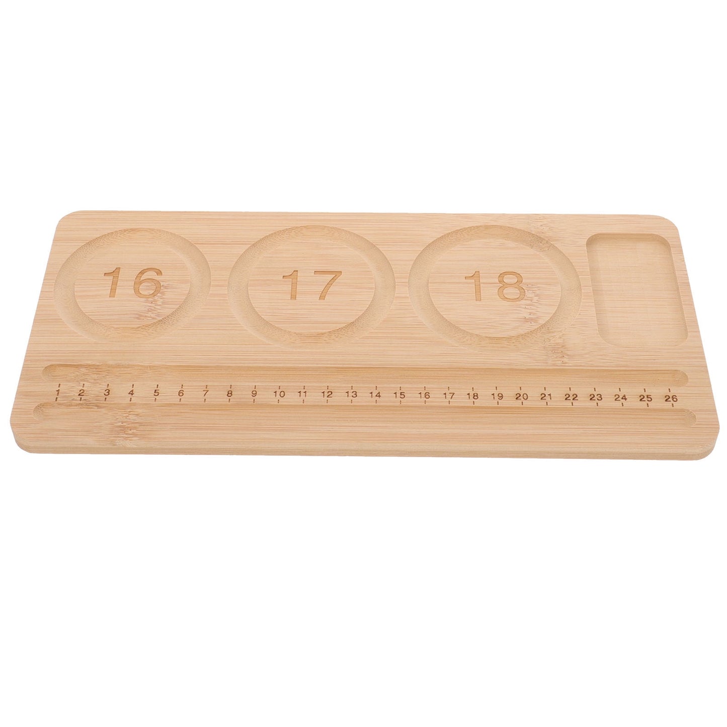 WHAMVOX Wooden Sorting Tray Bracelet Helper to Put on Beading Board Child Travel Brown V1189-WXFWAL-20260326-02311