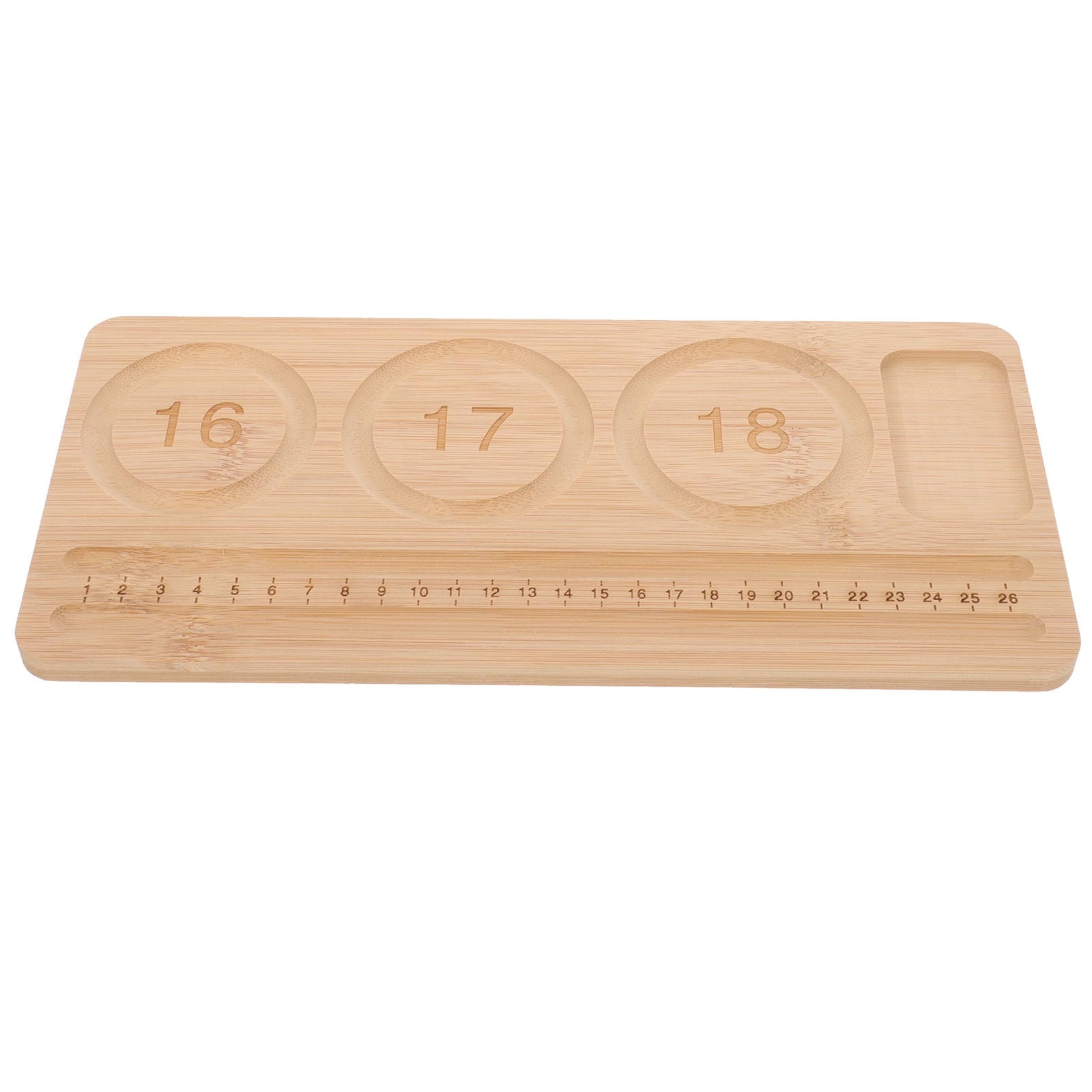 WHAMVOX Wooden Sorting Tray Bracelet Helper to Put on Beading Board Child Travel Brown V1189-WXFWAL-20260326-02311