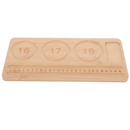 WHAMVOX Wooden Sorting Tray Bracelet Helper to Put on Beading Board Child Travel Brown V1189-WXFWAL-20260326-02311