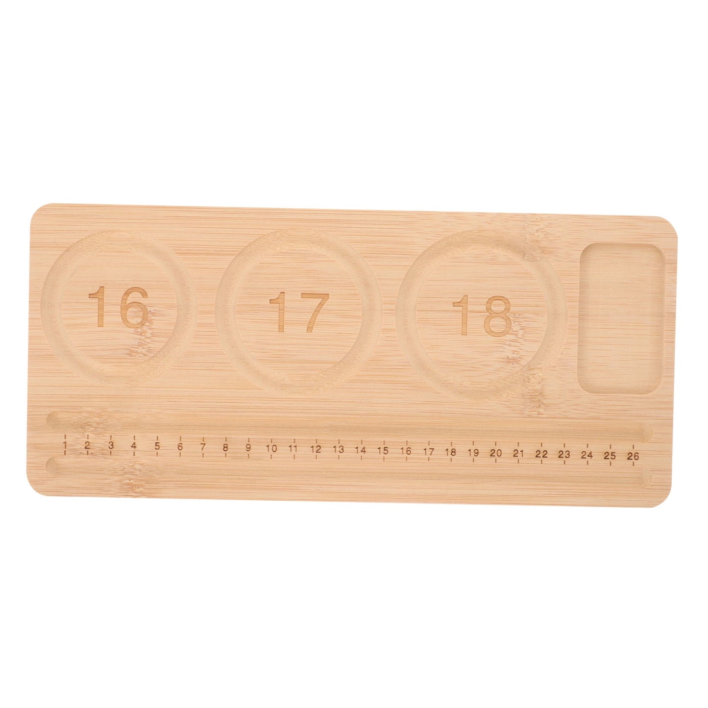 WHAMVOX Wooden Sorting Tray Bracelet Helper to Put on Beading Board Child Travel Brown V1189-WXFWAL-20260326-02311