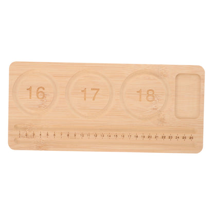 WHAMVOX Wooden Sorting Tray Bracelet Helper to Put on Beading Board Child Travel Brown V1189-WXFWAL-20260326-02311
