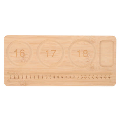 WHAMVOX Wooden Sorting Tray Bracelet Helper to Put on Beading Board Child Travel Brown V1189-WXFWAL-20260326-02311