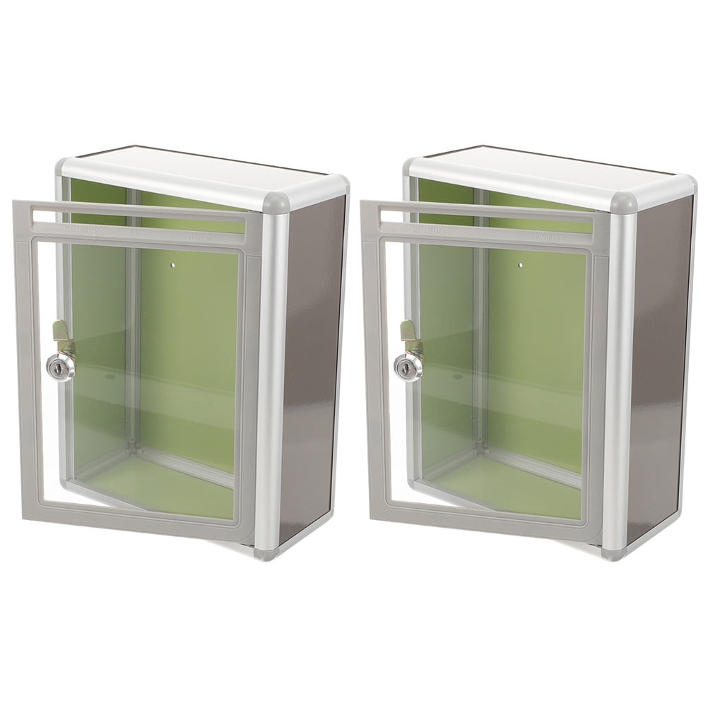 WHAMVOX 2 Pcs Modern Mailbox Wall Mount Transparent Office V1189-WXFWAL-20260326-02312