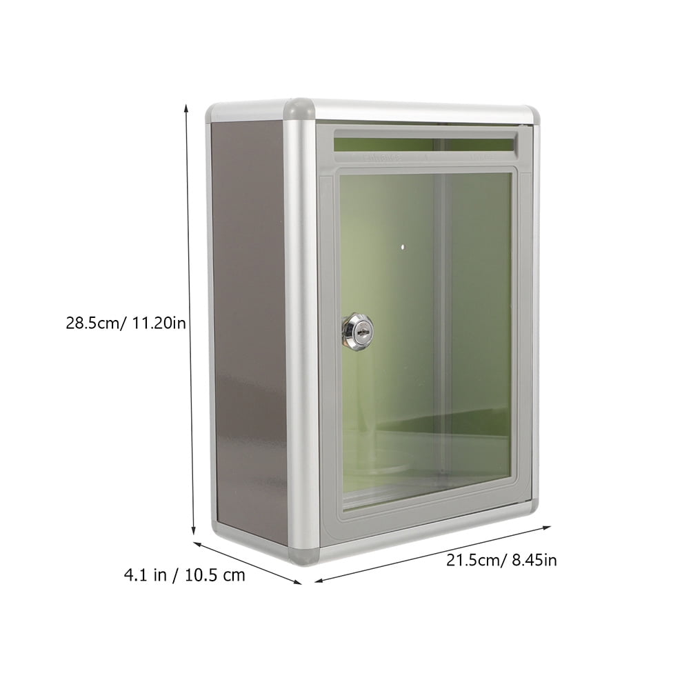 WHAMVOX 2 Pcs Modern Mailbox Wall Mount Transparent Office V1189-WXFWAL-20260326-02312
