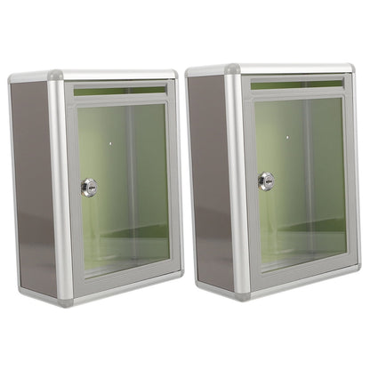 WHAMVOX 2 Pcs Modern Mailbox Wall Mount Transparent Office V1189-WXFWAL-20260326-02312