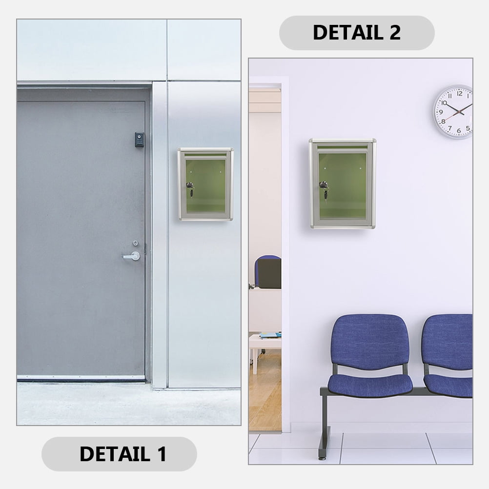 WHAMVOX 2 Pcs Modern Mailbox Wall Mount Transparent Office V1189-WXFWAL-20260326-02312