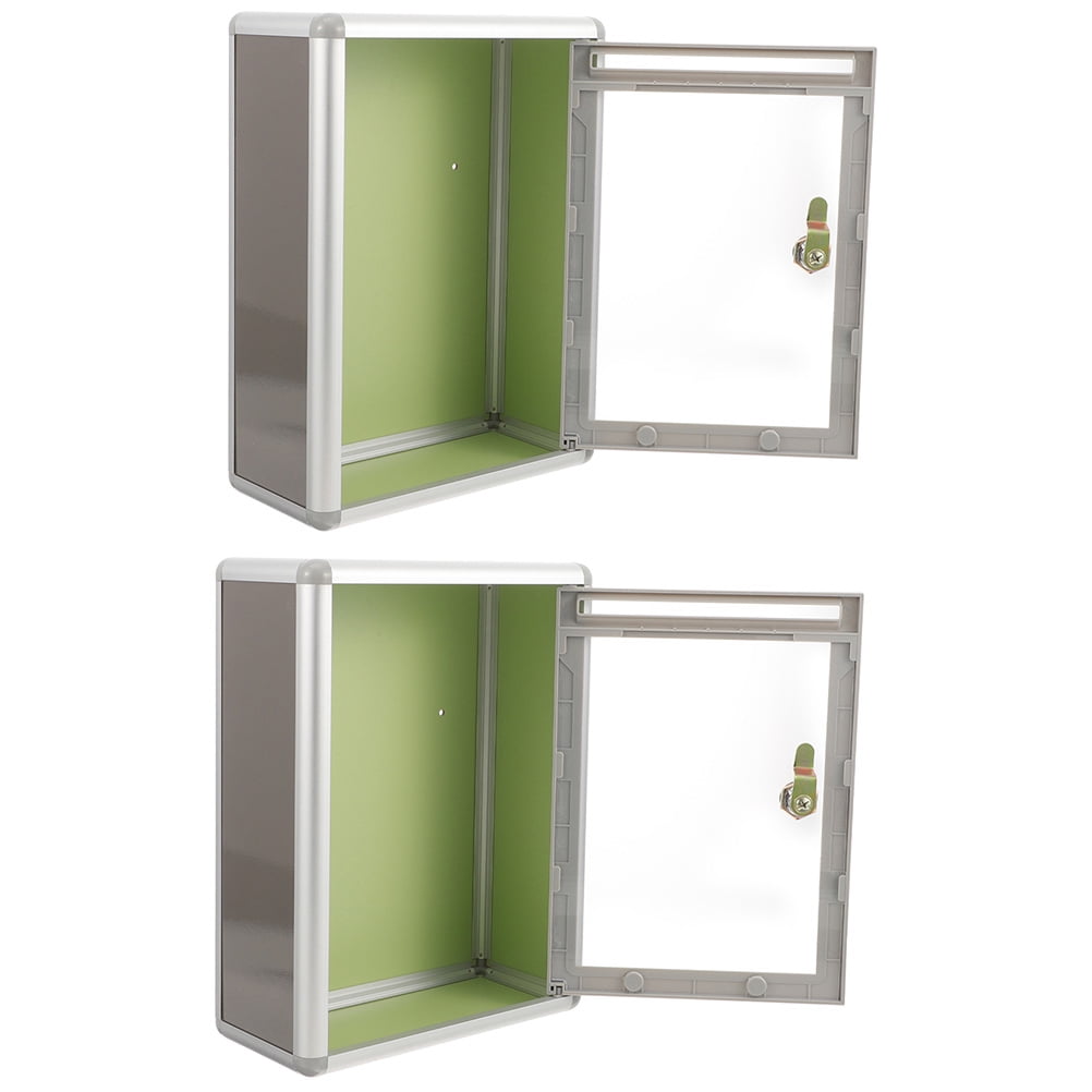 WHAMVOX 2 Pcs Modern Mailbox Wall Mount Transparent Office V1189-WXFWAL-20260326-02312