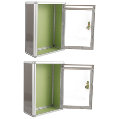 WHAMVOX 2 Pcs Modern Mailbox Wall Mount Transparent Office V1189-WXFWAL-20260326-02312