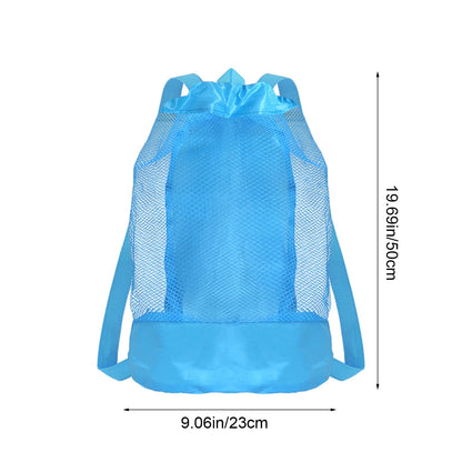 Darzheoy Swim Bag Mesh Drawstring Backpack Beach Backpack for Swimming, Gym, and Workout Gear Blue V1189-WXFWAL-20260326-02328