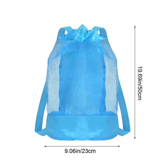 Darzheoy Swim Bag Mesh Drawstring Backpack Beach Backpack for Swimming, Gym, and Workout Gear Blue V1189-WXFWAL-20260326-02328