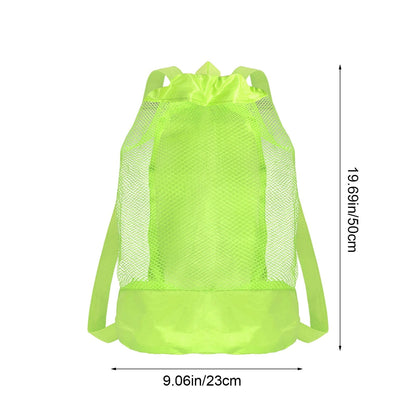 Darzheoy Swim Bag Mesh Drawstring Backpack Beach Backpack for Swimming, Gym, and Workout Gear Green V1189-WXFWAL-20260326-02329
