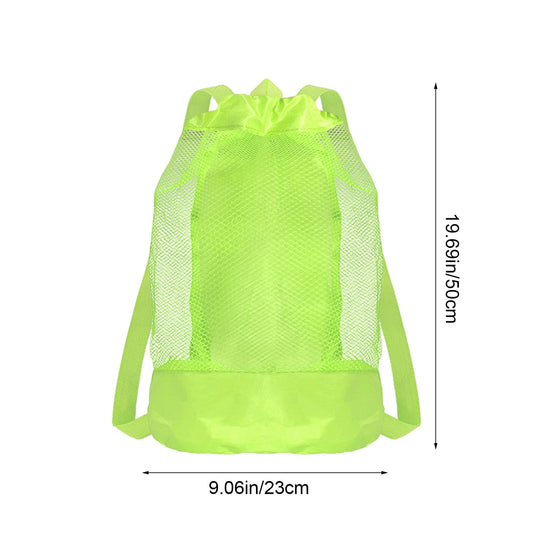 Darzheoy Swim Bag Mesh Drawstring Backpack Beach Backpack for Swimming, Gym, and Workout Gear Green V1189-WXFWAL-20260326-02329