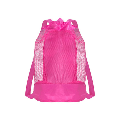 Darzheoy Swim Bag Mesh Drawstring Backpack Beach Backpack for Swimming, Gym, and Workout Gear Hot Pink V1189-WXFWAL-20260326-02330