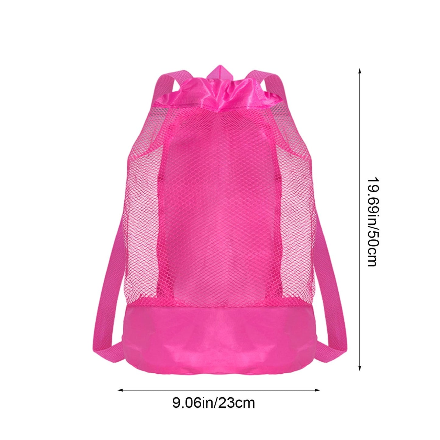 Darzheoy Swim Bag Mesh Drawstring Backpack Beach Backpack for Swimming, Gym, and Workout Gear Hot Pink V1189-WXFWAL-20260326-02330