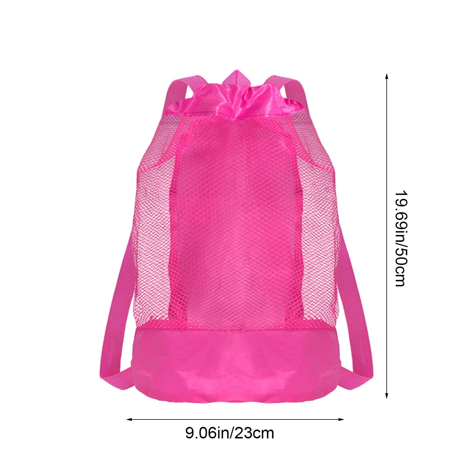 Darzheoy Swim Bag Mesh Drawstring Backpack Beach Backpack for Swimming, Gym, and Workout Gear Hot Pink V1189-WXFWAL-20260326-02330