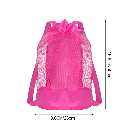 Darzheoy Swim Bag Mesh Drawstring Backpack Beach Backpack for Swimming, Gym, and Workout Gear Hot Pink V1189-WXFWAL-20260326-02330