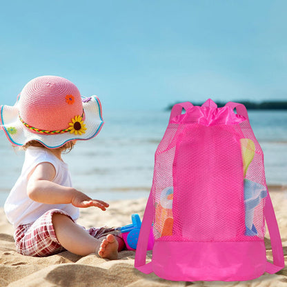 Darzheoy Swim Bag Mesh Drawstring Backpack Beach Backpack for Swimming, Gym, and Workout Gear Hot Pink V1189-WXFWAL-20260326-02330