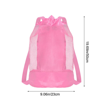 Darzheoy Swim Bag Mesh Drawstring Backpack Beach Backpack for Swimming, Gym, and Workout Gear Pink V1189-WXFWAL-20260326-02332