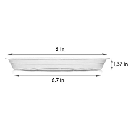 Darzheoy 5 Pack Clear Plastic Plant Saucers Drip Trays Plant Plate Dish for Indoor Planters Flower Pots, 10 V1189-WXFWAL-20260326-02333