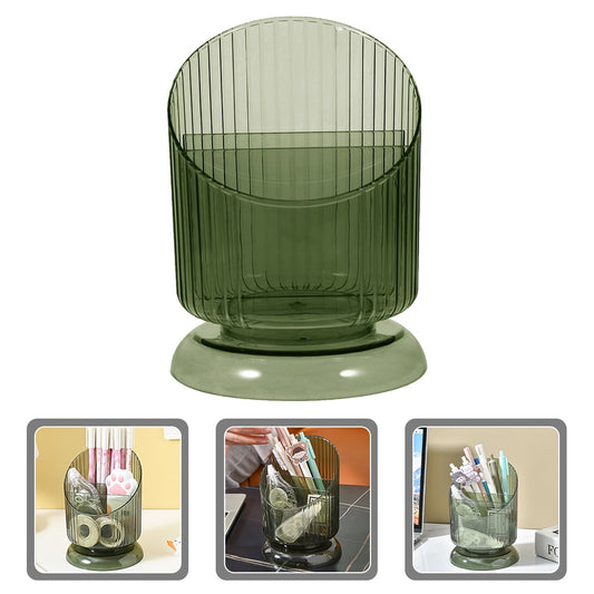 SKISUNO Makeup Brush Holder Pet Green Cylinder 1Set 6.09X4.52X4.52in V1189-WXFWAL-20260326-02338